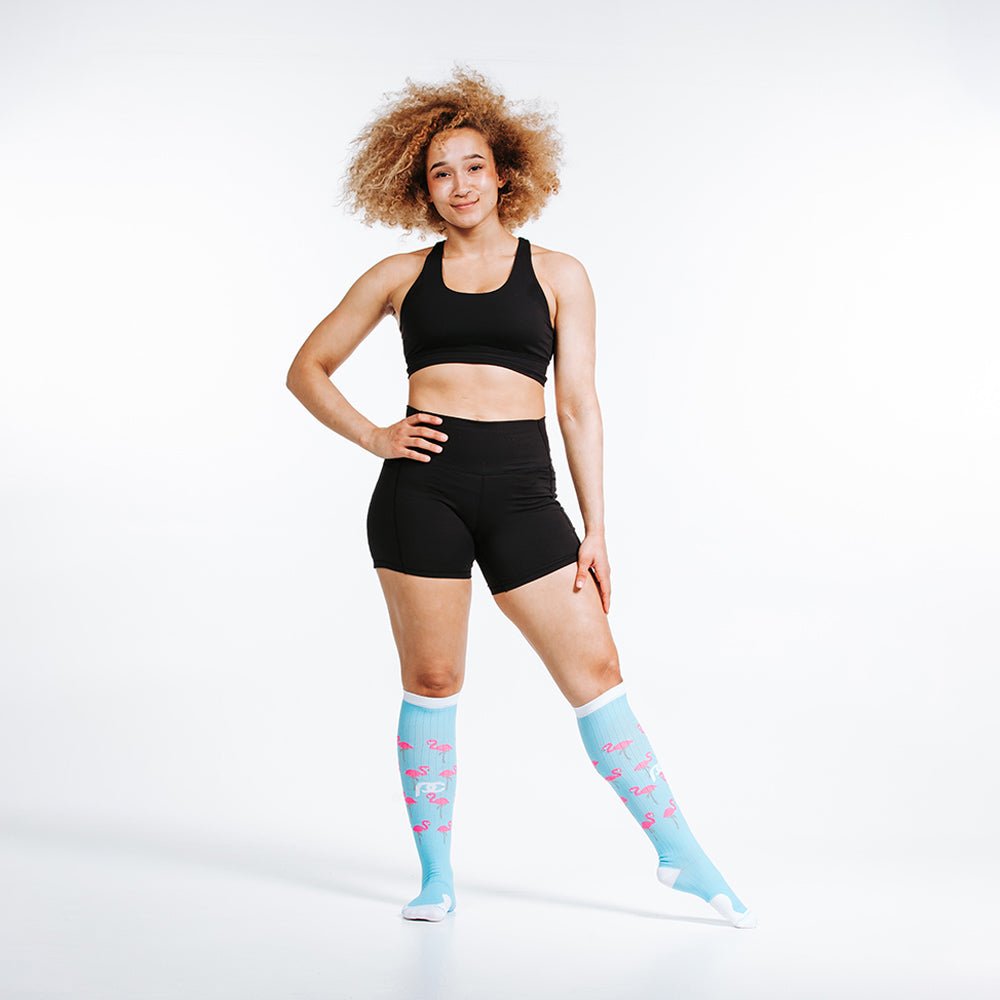 Pro Compression Marathon Socks, Flamingos