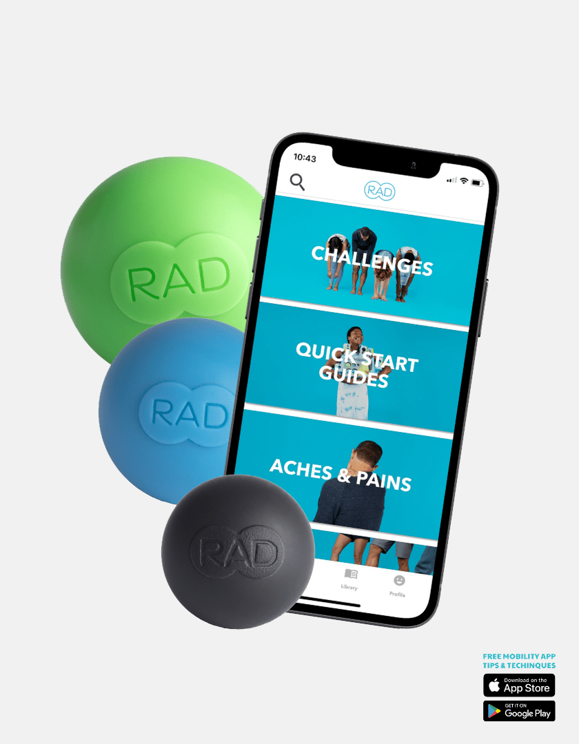 free app for recovery exercises with mobility balls