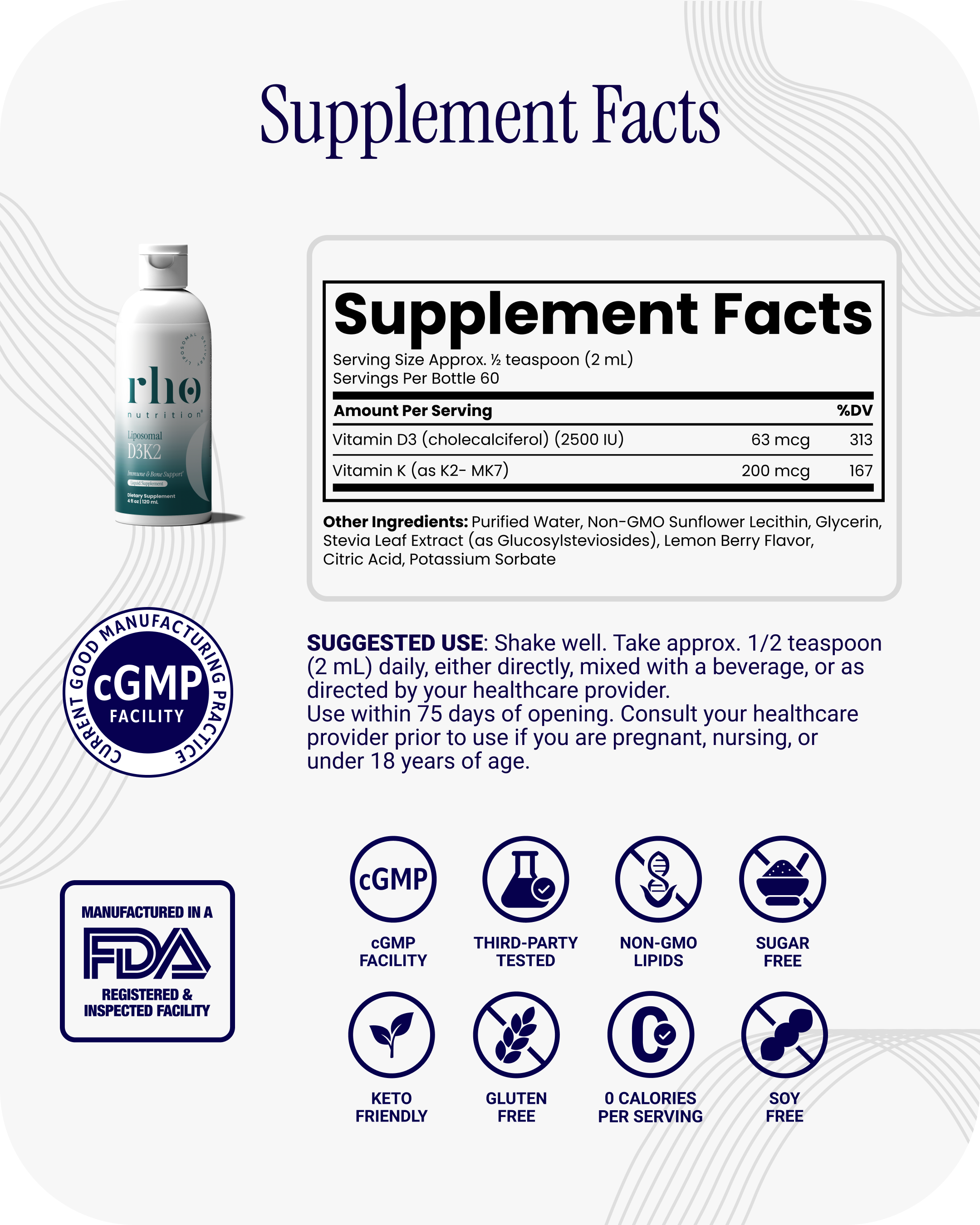 Rho Liposomal D3K2