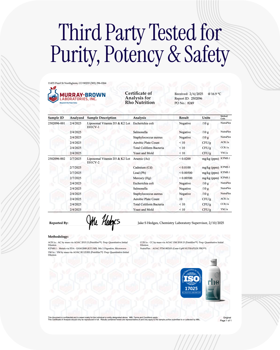 Rho Liposomal D3K2